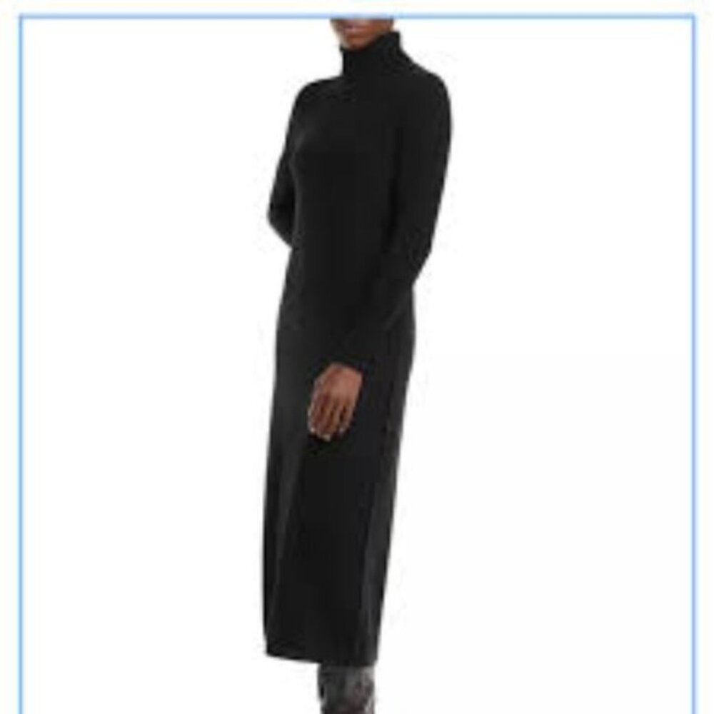 Bloomingdales cashmere sweater dress XS turtleneck midi long sleeve